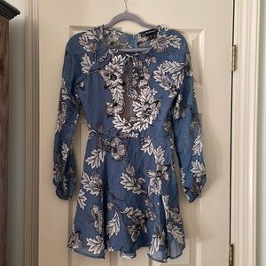 For Love and Lemons blue mini dress